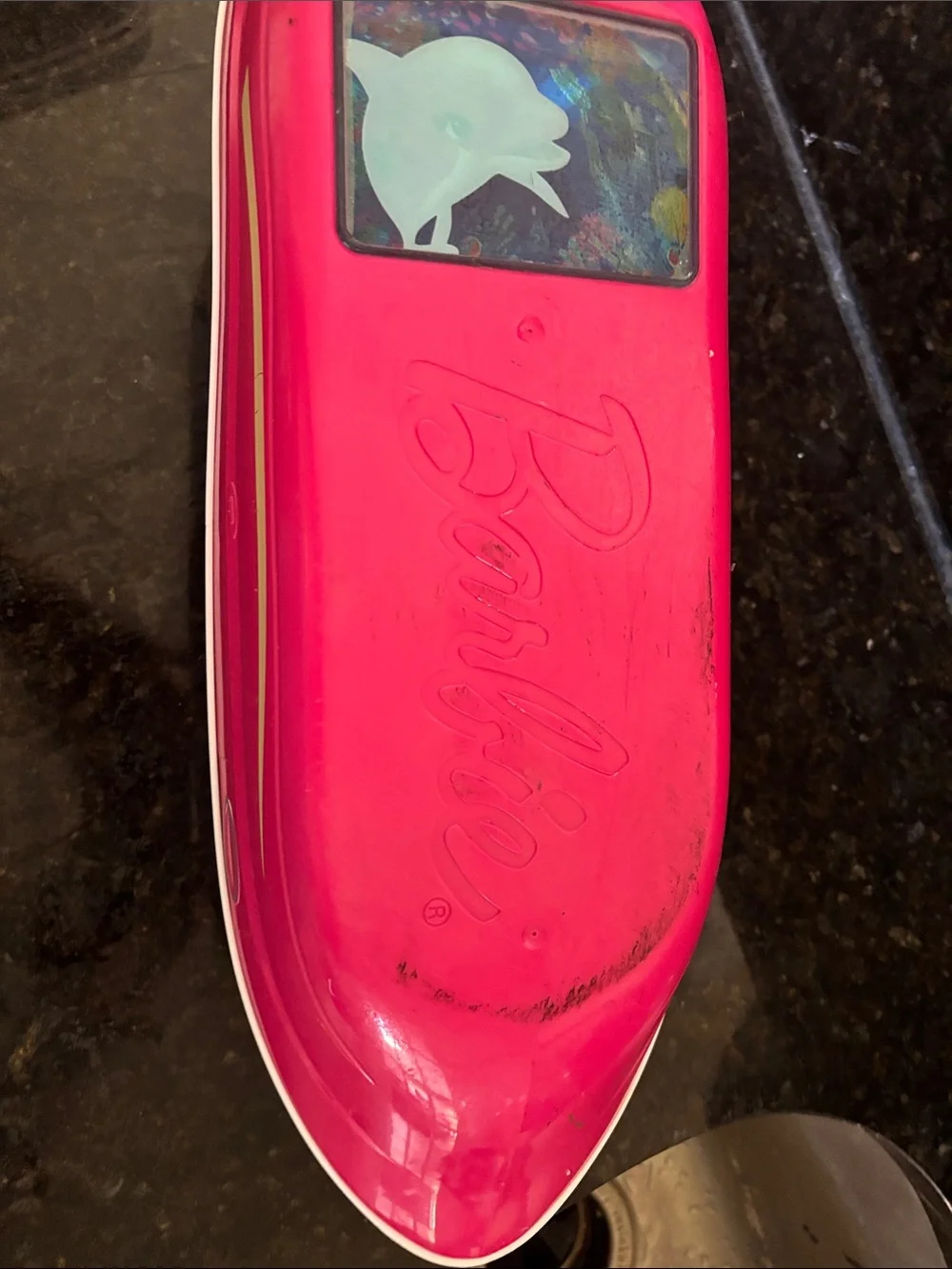 Barbie Pink, White & Teal Convertible Speedboat